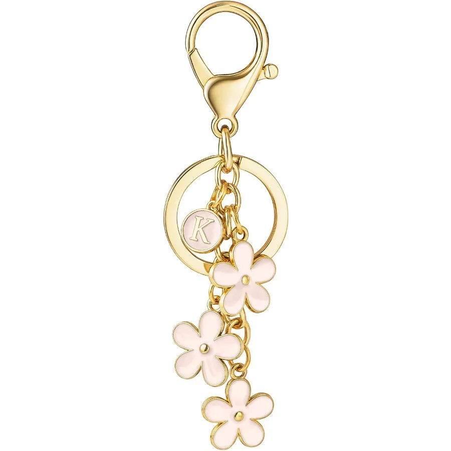 SELOVO Initial Keychain White Pink Flower Charms for Key Cute Letter Keyring for Handbag Backpack
SELOVO Initial Keychain White Pink Flower Charms for Key Cute Letter Keyring for Handbag Backpack