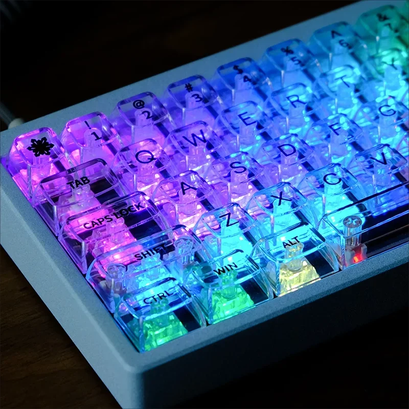 SUMREDA Iceberg Кристалл Прозрачная RGB-клавиатура с подсветкой для механической клавиатуры Профиль CBSA Макет ISO 132 клавиши ПК Keycap Custom
SUMREDA Iceberg Кристалл Прозрачная RGB-клавиатура с подсветкой для механической клавиатуры Профиль CBSA Макет ISO 132 клавиши ПК Keycap Custom