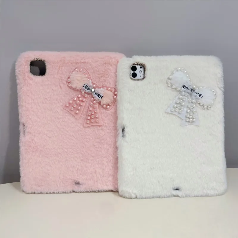 Plush Furry Bow Pearl Decor Soft Fluffy Tablet Case for iPad Pro 11/12.9/13in 2018-2025 Air6/7/8 1113in M3 M4 A16 A19 Air8 Cover
Plush Furry Bow Pearl Decor Soft Fluffy Tablet Case for iPad Pro 11/12.9/13in 2018-2025 Air6/7/8 1113in M3 M4 A16 A19 Air8 Cover