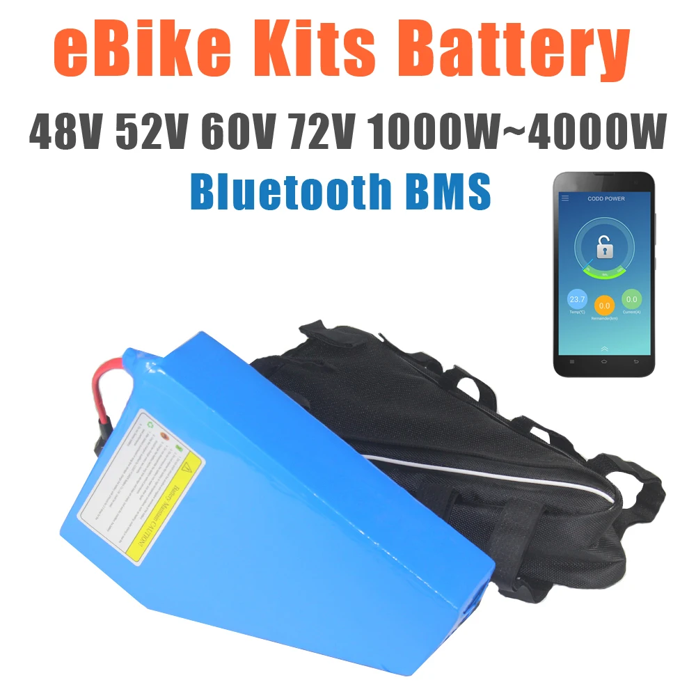 48V 52V 60V 72V eBike Kits Triangle Bag Lithium Battery 20AH 30AH 40AH Built in Bluetooth BMS 5A Charger NO TAX
48V 52V 60V 72V eBike Kits Triangle Bag Lithium Battery 20AH 30AH 40AH Built in Bluetooth BMS 5A Charger NO TAX