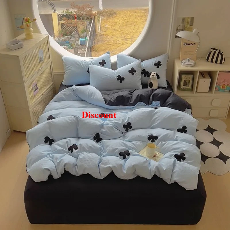 2025 Duvet cover set (1*Duvet Cover + 2*Pillowcase, sheet), Butterfly knot yarn embroidery Bedding Set, Soft Comfortable
2025 Duvet cover set (1*Duvet Cover + 2*Pillowcase, sheet), Butterfly knot yarn embroidery Bedding Set, Soft Comfortable