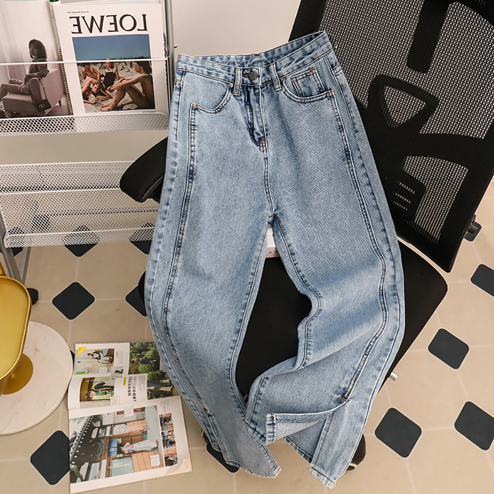 Oversize Blue Denim Pants Women Fashion High Waist Straight Loose Split Jeans Spring Autumn Female Slim Trousers Size S-5XL
Oversize Blue Denim Pants Women Fashion High Waist Straight Loose Split Jeans Spring Autumn Female Slim Trousers Size S-5XL