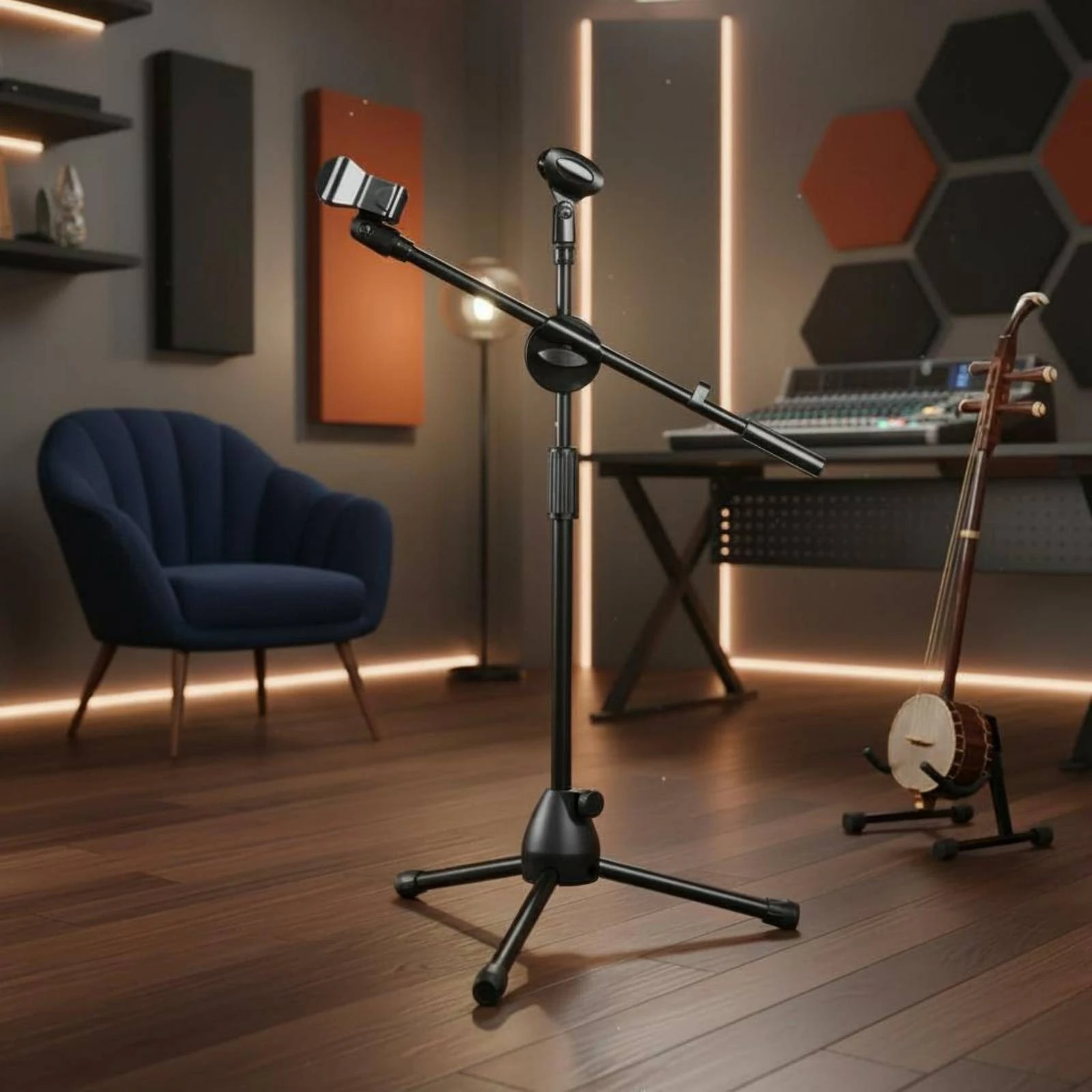 Tripod Mike Stand Sturdy Metal Instrument Mic Stand Music Accessory Heavy Duty Audio 360-Degree gear° Rotation for Performers
Tripod Mike Stand Sturdy Metal Instrument Mic Stand Music Accessory Heavy Duty Audio 360-Degree gear° Rotation for Performers