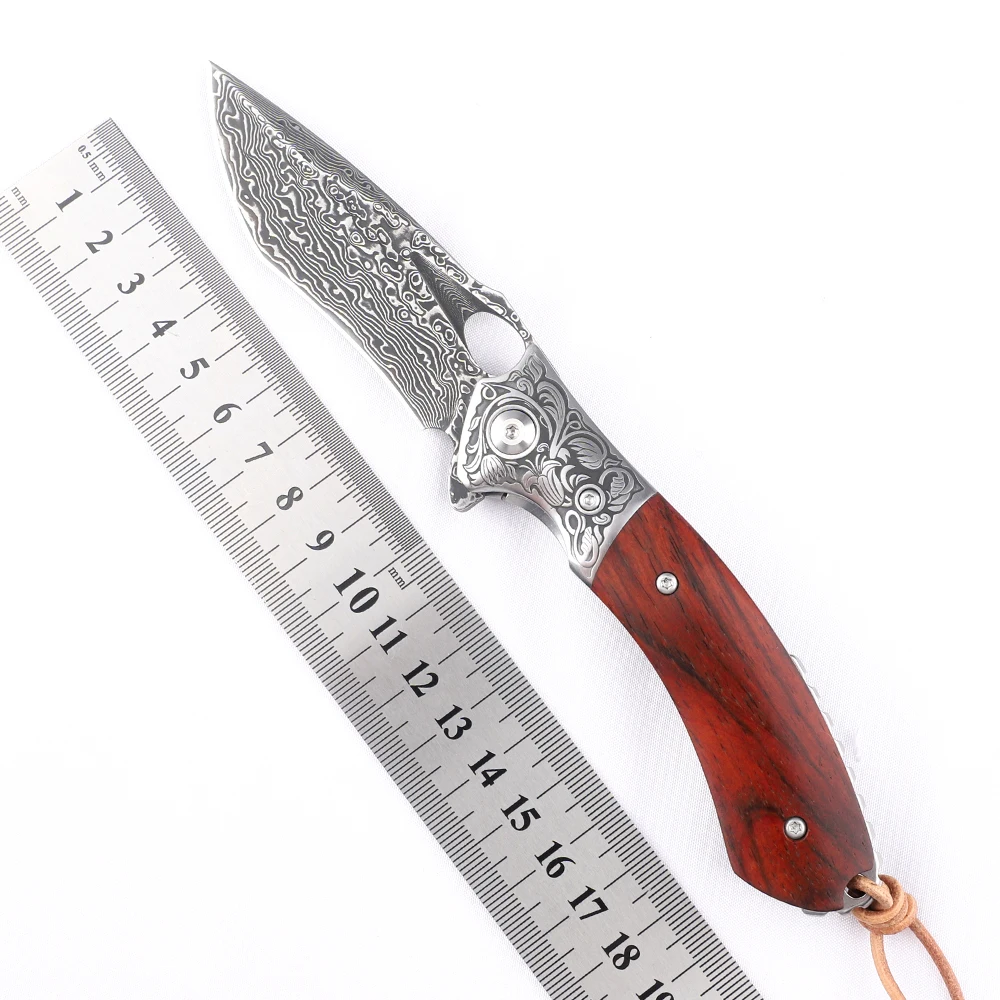 NINE THORN Outdoor Camping Knife EDC Tool Self-Befense Folding Knife VG10 Damascus Steel
NINE THORN Outdoor Camping Knife EDC Tool Self-Befense Folding Knife VG10 Damascus Steel