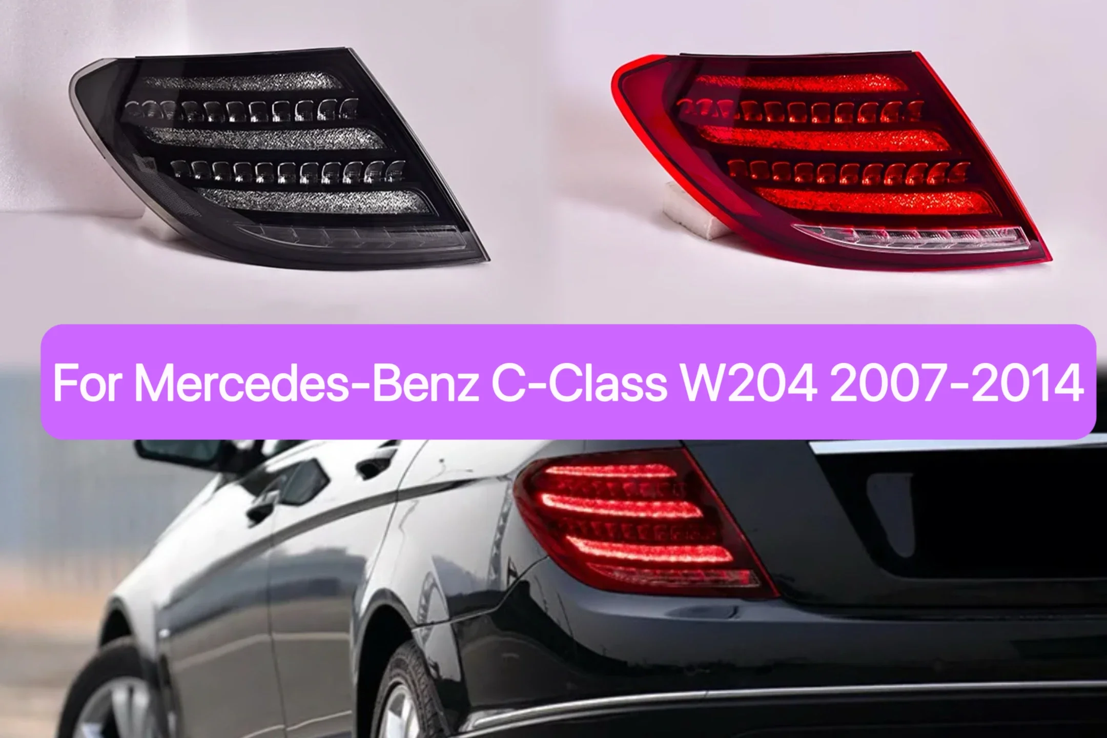 Suitable for Mercedes-Benz C-Class W204 C180, C200, C250, C280, C300 Led Tail Light Assembly 2007-2014 Drl Signal Steering
Suitable for Mercedes-Benz C-Class W204 C180, C200, C250, C280, C300 Led Tail Light Assembly 2007-2014 Drl Signal Steering