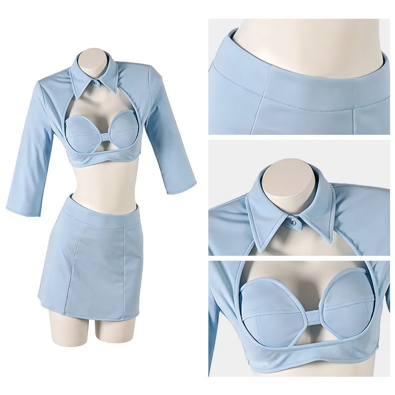 Movie Cosplay Series: The Fifth Element Leeloo Cosplay Costume Blue Stewardess Cosplay Costume Sexy Sci-Fi Uniform Halloween
Movie Cosplay Series: The Fifth Element Leeloo Cosplay Costume Blue Stewardess Cosplay Costume Sexy Sci-Fi Uniform Halloween