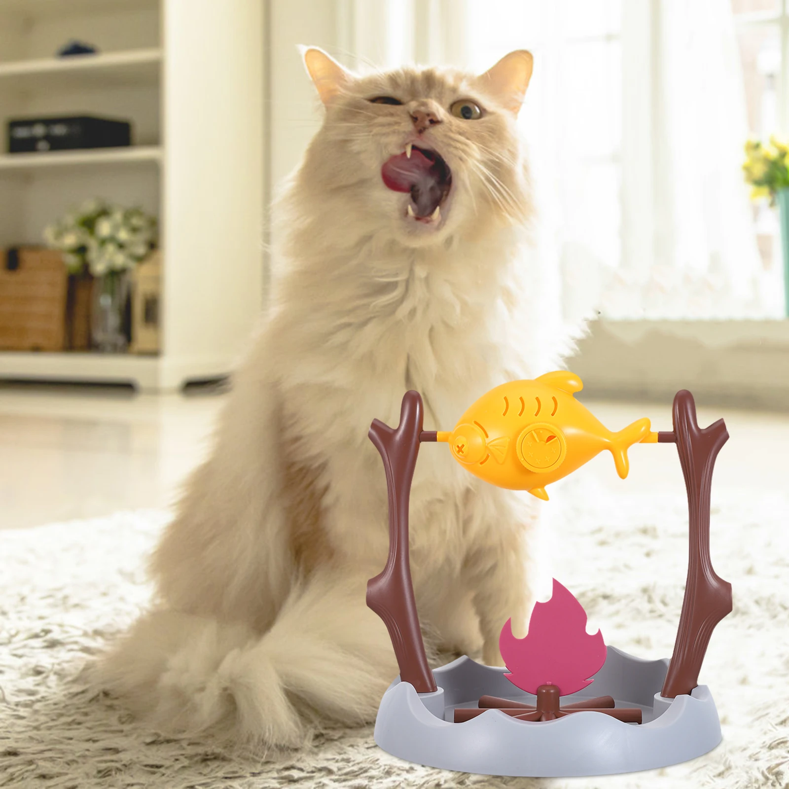 Интерактивная игрушка-диспенсер для корма для кошек: медленная кормушка для сухого корма, игрушка-головоломка в форме рыбы для домашних животных
Интерактивная игрушка-диспенсер для корма для кошек: медленная кормушка для сухого корма, игрушка-головоломка в форме рыбы для домашних животных