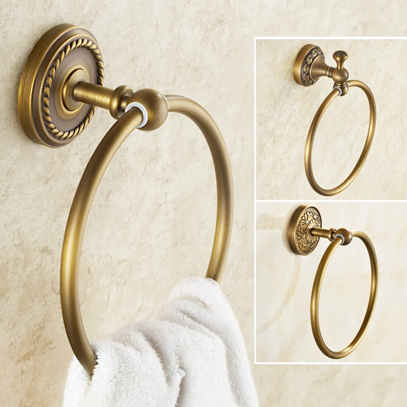 Antique towel ring No punching All copper towel hanging ring European round towel rack Bathroom
Antique towel ring No punching All copper towel hanging ring European round towel rack Bathroom