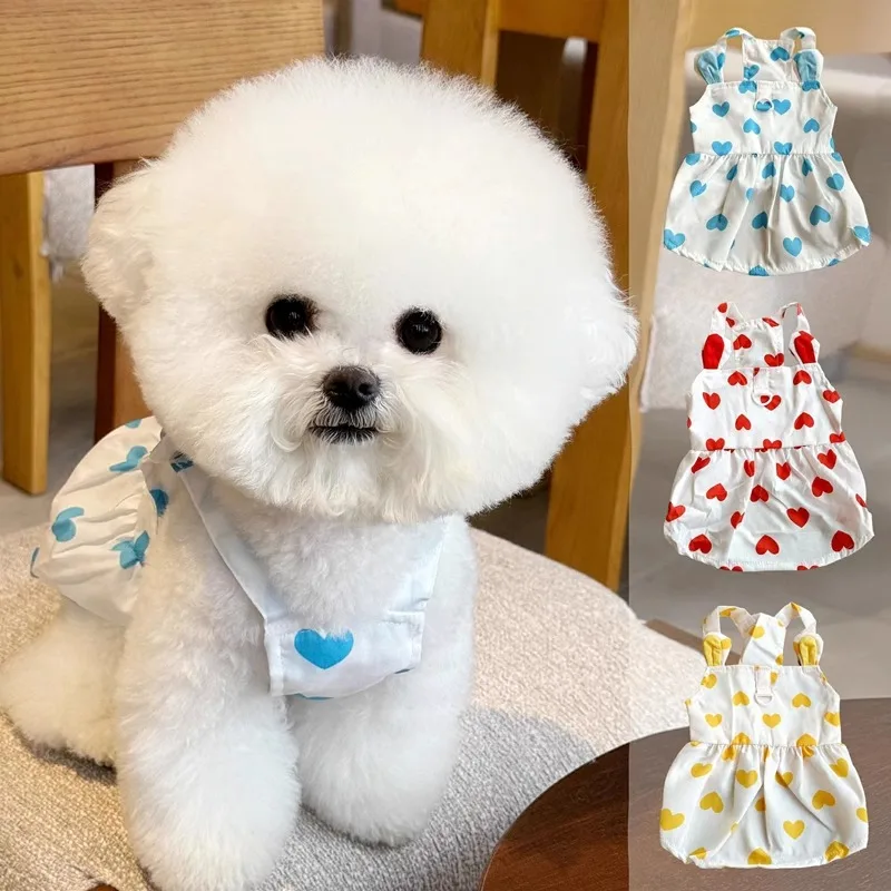 Pet Dog Love Clothes Summer Bichon Dress Yorkshire Soft Pullover Small Dog Leashable Princess Dress Fashion Dog Clothes
Pet Dog Love Clothes Summer Bichon Dress Yorkshire Soft Pullover Small Dog Leashable Princess Dress Fashion Dog Clothes