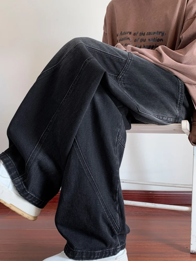 Waed Vintage Knife Jeans Men's Design Large ket American High Street Straight Leg Wide Leg Pants Spring Autumn
Waed Vintage Knife Jeans Men's Design Large ket American High Street Straight Leg Wide Leg Pants Spring Autumn