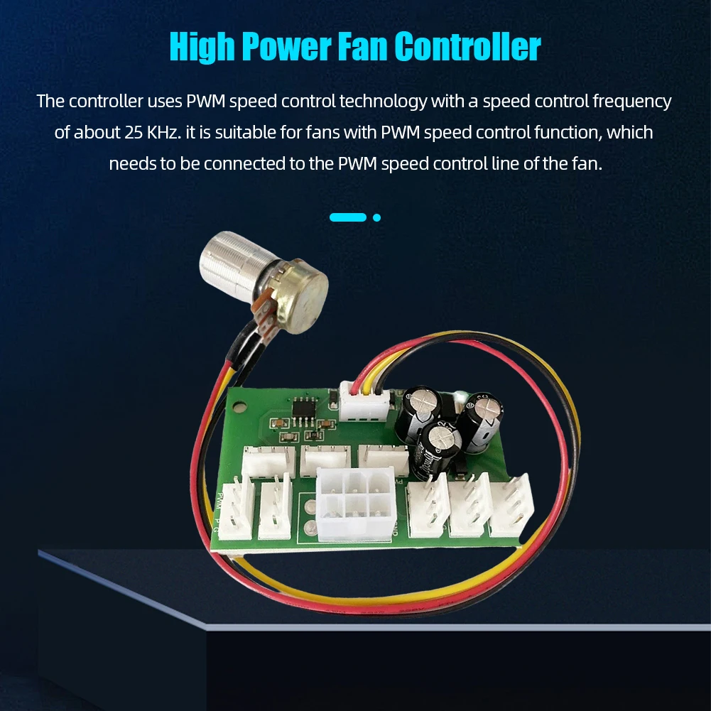 DC12V Fan Speed Control Module 3/4-Wire PWM Fan Controller Board 8-Way High Power Standby 0.015A for Computer Case Fan
DC12V Fan Speed Control Module 3/4-Wire PWM Fan Controller Board 8-Way High Power Standby 0.015A for Computer Case Fan