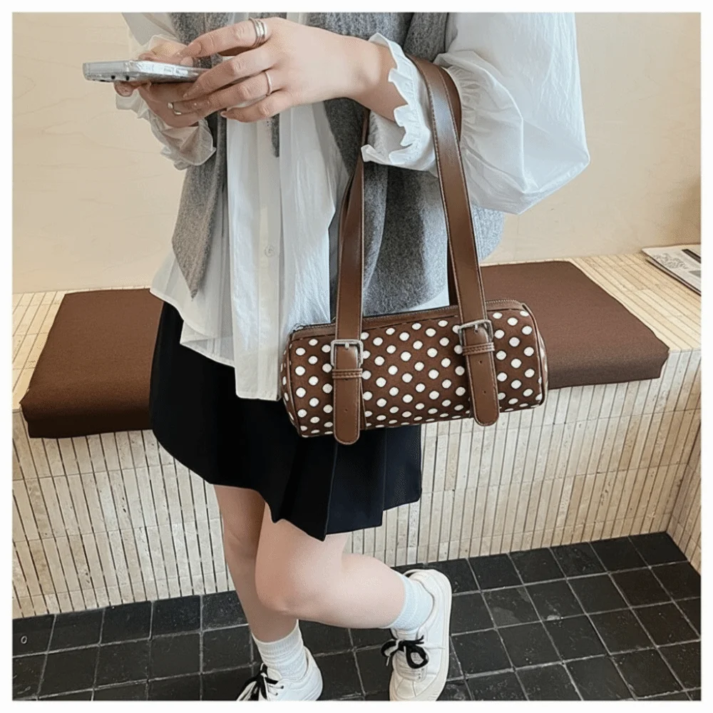 Luxury Elegant Polka Dot Handbag PU Polka Dot Pattern Shoulder Bags Zipper Closure Armpit Bag for Women
Luxury Elegant Polka Dot Handbag PU Polka Dot Pattern Shoulder Bags Zipper Closure Armpit Bag for Women