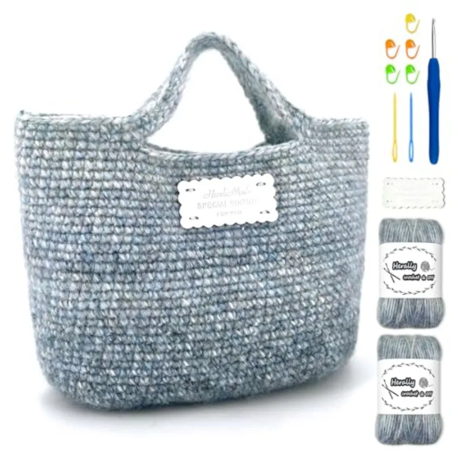 Crochet Kit DIY Bag for Beginners - Include Yarn Hook and Accessory - with Step by Step Video Tutorials - Crochet Picotin Bag
Crochet Kit DIY Bag for Beginners - Include Yarn Hook and Accessory - with Step by Step Video Tutorials - Crochet Picotin Bag