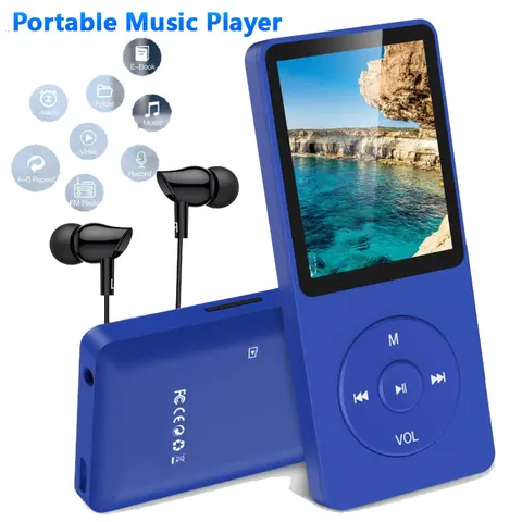 Mini MP3 Player 1.8inch Screen Portable Music Player  HIFI Sound Support 128G TF Card with Video/Voice Recorder/FM Radio/E-Book