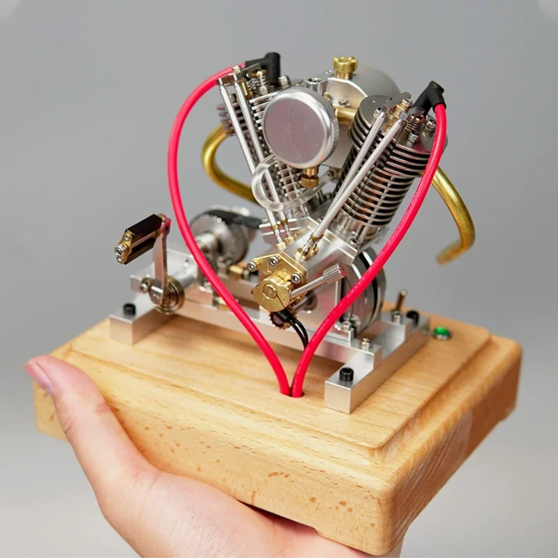 Miniature V2 Twin Cylinder Engine Model Metal Internal Combustion Engine Toy 4.4CC
Miniature V2 Twin Cylinder Engine Model Metal Internal Combustion Engine Toy 4.4CC