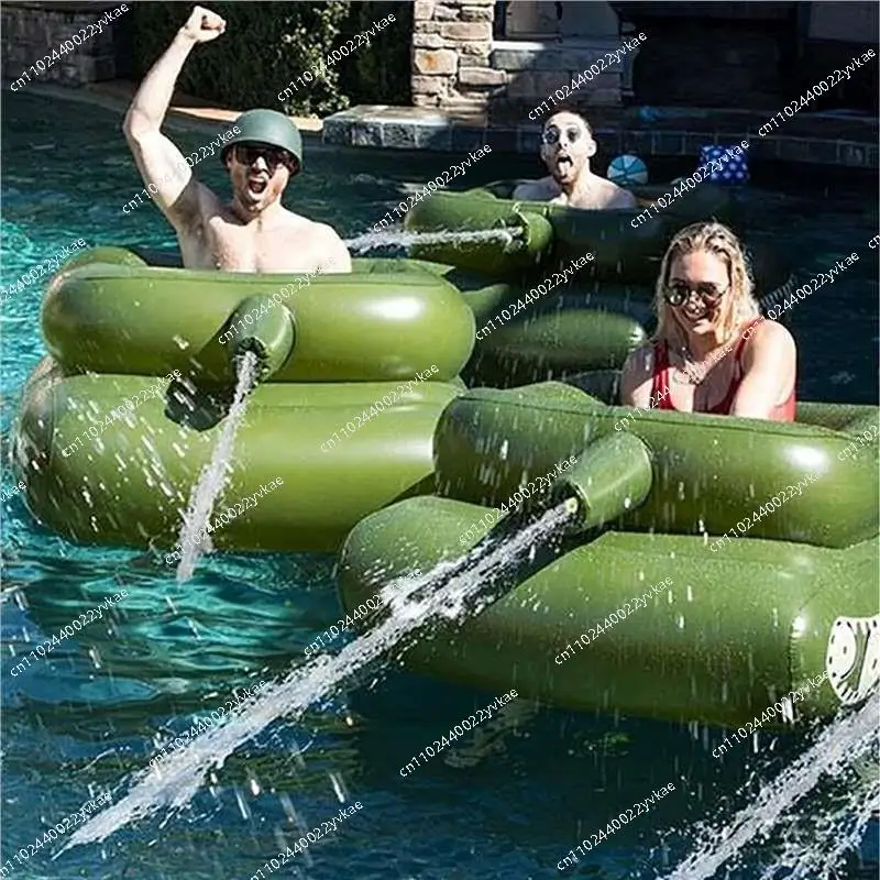 Tank Swimming Ring Inflatable Water Jet Floating Toy Boys and Girls Adult Swimming Pool Play Hovercraft Floating Bed 
Tank Swimming Ring Inflatable Water Jet Floating Toy Boys and Girls Adult Swimming Pool Play Hovercraft Floating Bed