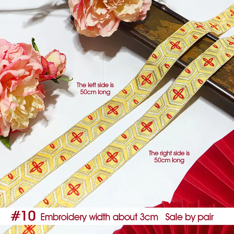 2Pcs Chinese Style Embroidery Lace Trim Hanfu Collar Cuff 50cm Organza Lace Edge For DIY Sewing Hanfu Skirt Garment Accessories
2Pcs Chinese Style Embroidery Lace Trim Hanfu Collar Cuff 50cm Organza Lace Edge For DIY Sewing Hanfu Skirt Garment Accessories