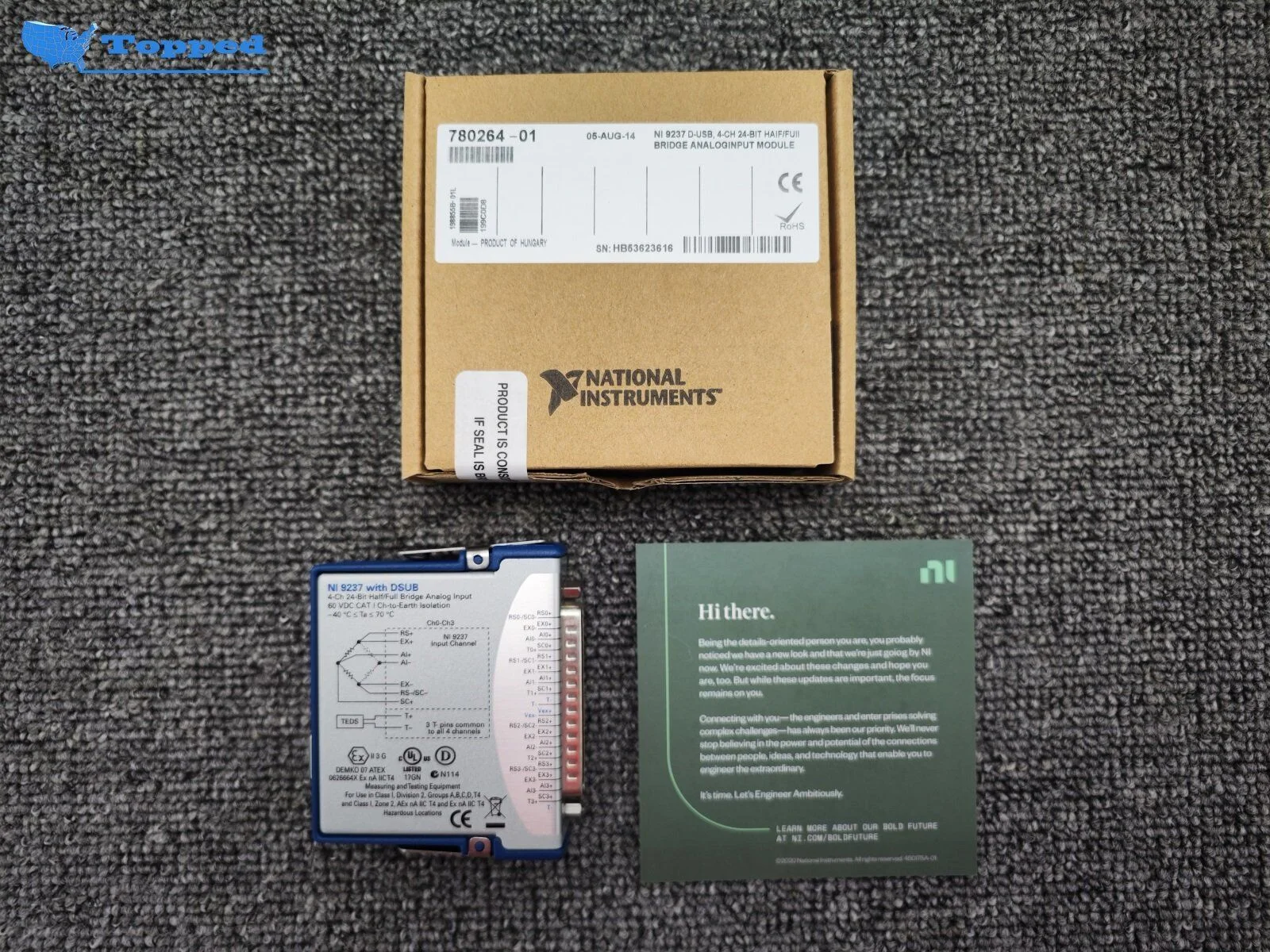 НОВИНКА В КОРОБКЕ NI 9237 D-Sub cDAQ Модуль ввода напруги/моста США В наличии!
НОВИНКА В КОРОБКЕ NI 9237 D-Sub cDAQ Модуль ввода напруги/моста США В наличии!