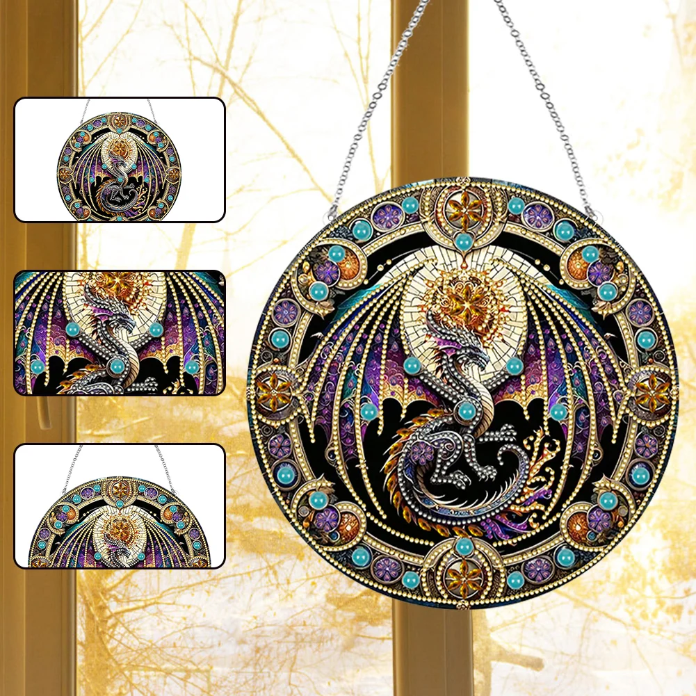 Stained Glass Animal Diamond Painting Hanging Pendant Suncatcher 5D DIY Diamond Painting Dots Pendant for Garden Window Decor
Stained Glass Animal Diamond Painting Hanging Pendant Suncatcher 5D DIY Diamond Painting Dots Pendant for Garden Window Decor