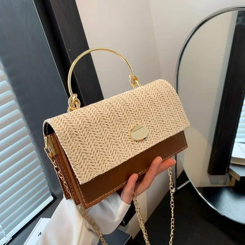 New Summer Single Root Weaven Handbag Women's Weaving Fashion Personalized Shoulder Handbag Bag Girls Purses and Handbags
New Summer Single Root Weaven Handbag Women's Weaving Fashion Personalized Shoulder Handbag Bag Girls Purses and Handbags