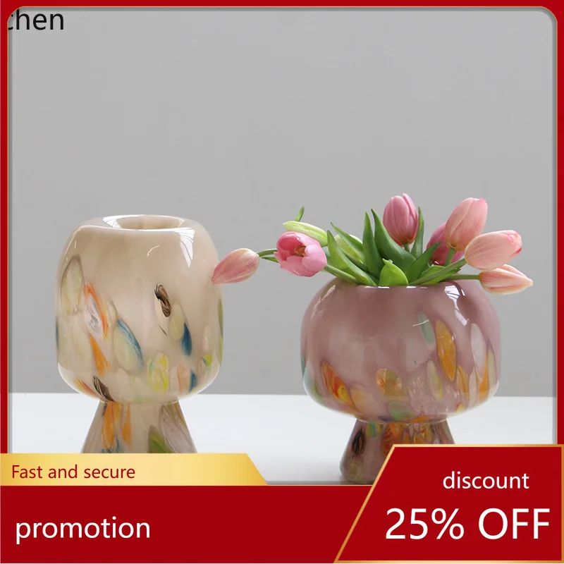 Zml glass round pedestal vase - hotel showroom, dried & fresh flower, vintage soft decoration ornament
Zml glass round pedestal vase - hotel showroom, dried & fresh flower, vintage soft decoration ornament
