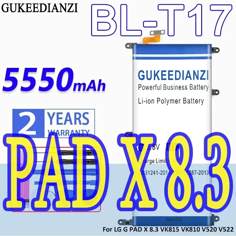 BL-T17 5550 мАч для LG G PAD X 8,3 VK815 VK810 V520 V522, аккумулятор для планшета высокой емкости
BL-T17 5550 мАч для LG G PAD X 8,3 VK815 VK810 V520 V522, аккумулятор для планшета высокой емкости