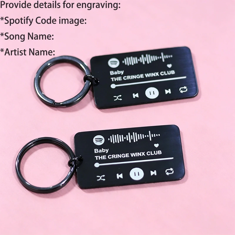 Stainless Steel Personalized Fashion Spotify Code Image Keychain Custom Scannable Song Music Artist Name Car Keyring Bag Charm
Stainless Steel Personalized Fashion Spotify Code Image Keychain Custom Scannable Song Music Artist Name Car Keyring Bag Charm