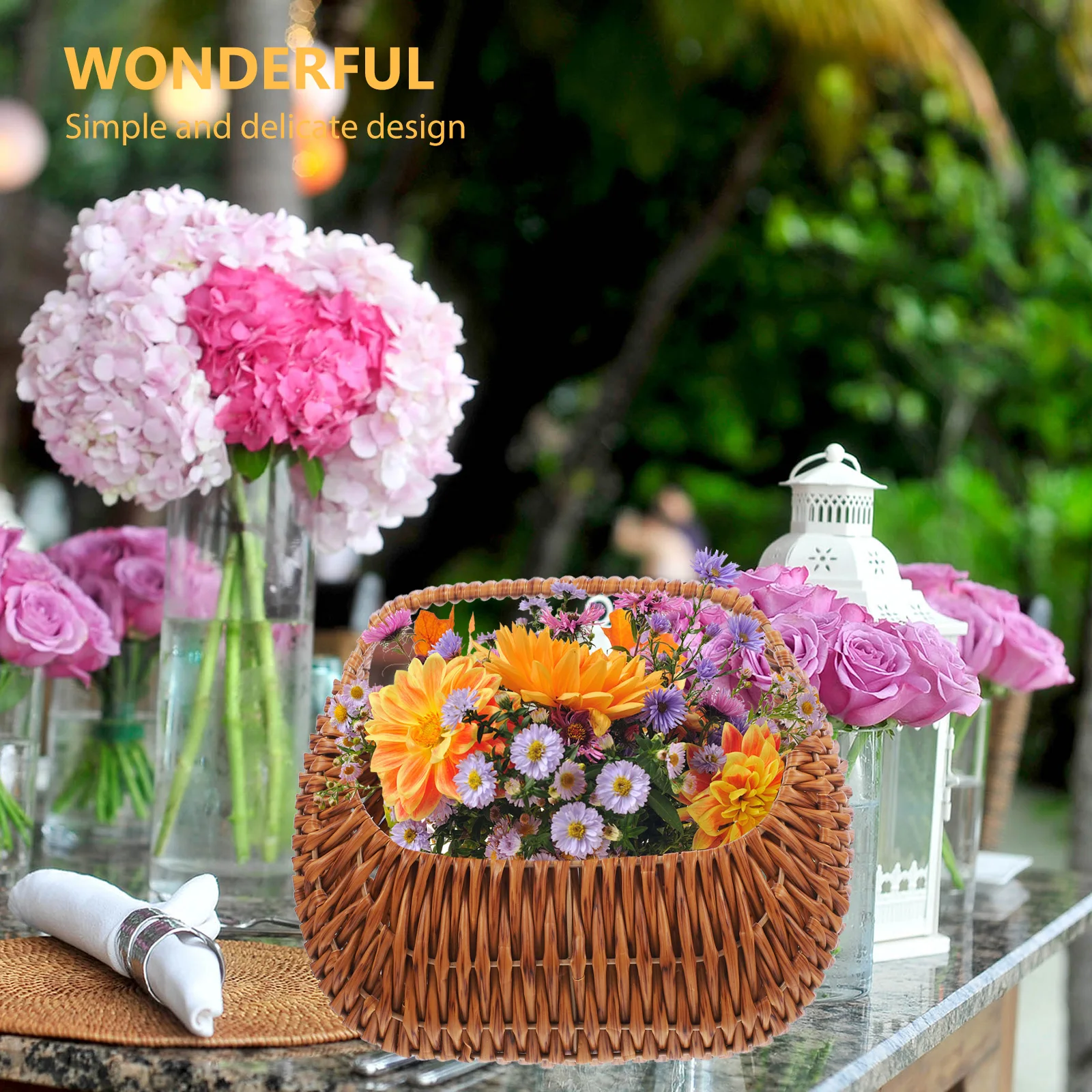 Rattan Woven H made Flower Bride Tulip PP Storage Baskets With H For Home Wedding H Woven Flower Basket Beige
Rattan Woven H made Flower Bride Tulip PP Storage Baskets With H For Home Wedding H Woven Flower Basket Beige