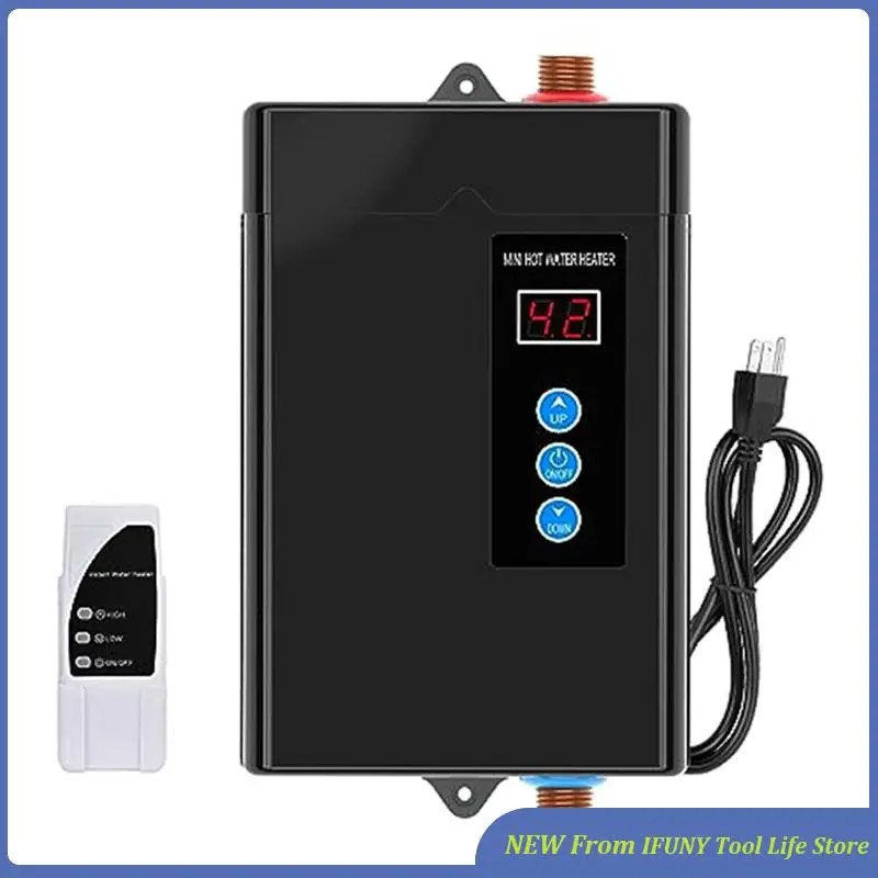 US Plug,3000W Tankless Water Heater Electric,Instant Hot Water Heater With Remote Control, LCD Touch Screen Water Heat-B Durable
US Plug,3000W Tankless Water Heater Electric,Instant Hot Water Heater With Remote Control, LCD Touch Screen Water Heat-B Durable