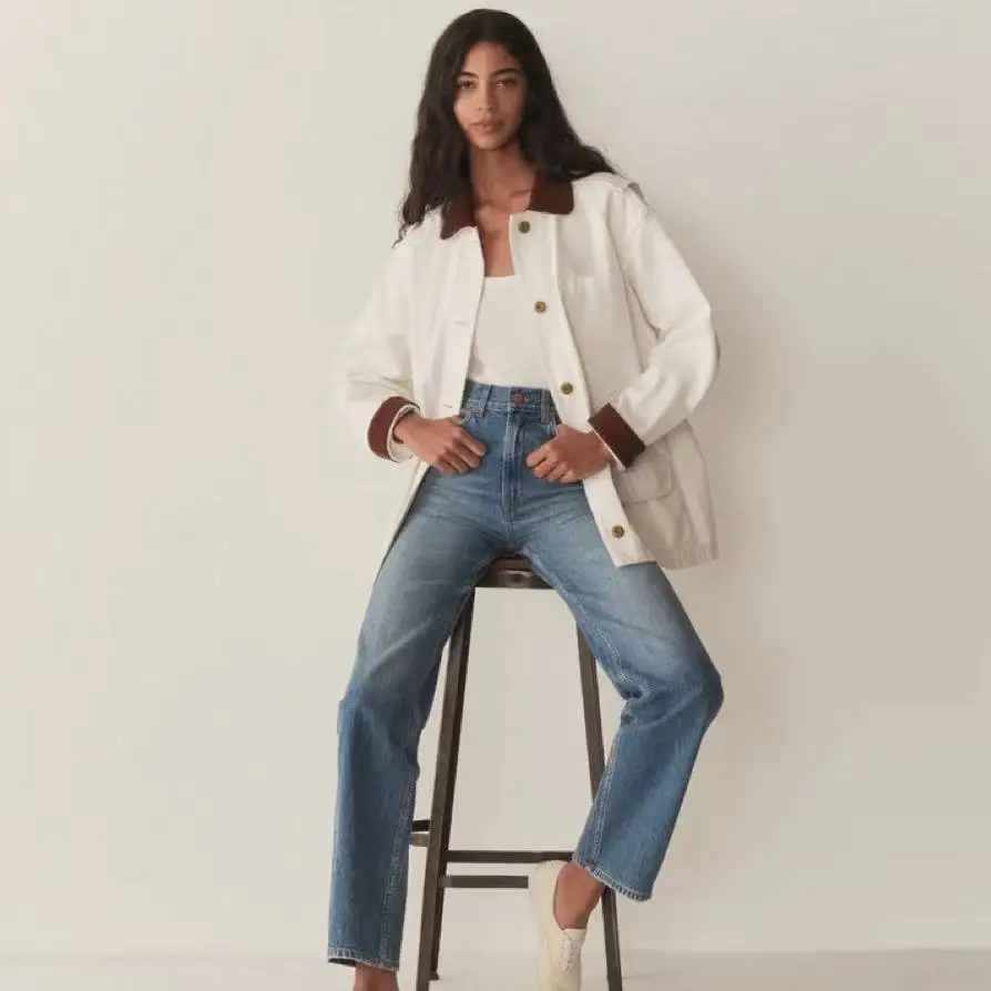 Classic Corduroy Patchwork Jacket Women's Casual Loose Fit Long Sleeve Breathable Mid-Length Coat Button Decor Cotton Blend
Classic Corduroy Patchwork Jacket Women's Casual Loose Fit Long Sleeve Breathable Mid-Length Coat Button Decor Cotton Blend