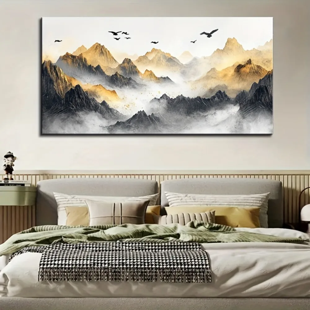 Landscape canvas poster, rural Chinese landscape painting,1.5 inch thick pine solid wood frame, interior decoration
Landscape canvas poster, rural Chinese landscape painting,1.5 inch thick pine solid wood frame, interior decoration