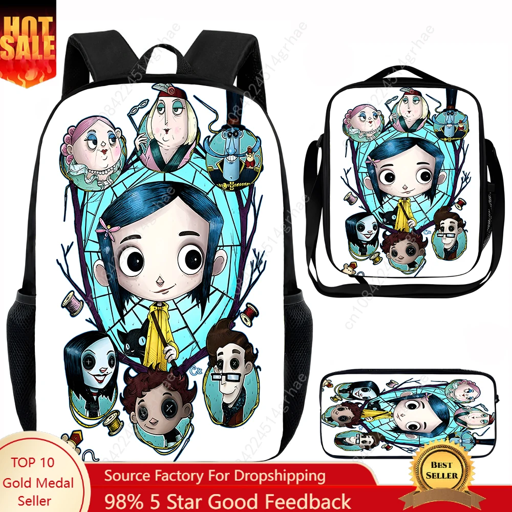 Cute Cartoon C-coralines Child School Backpack with Lunch Bags ,Pencil Bags ,School Bags for Boys Girls Best Gift
Cute Cartoon C-coralines Child School Backpack with Lunch Bags ,Pencil Bags ,School Bags for Boys Girls Best Gift