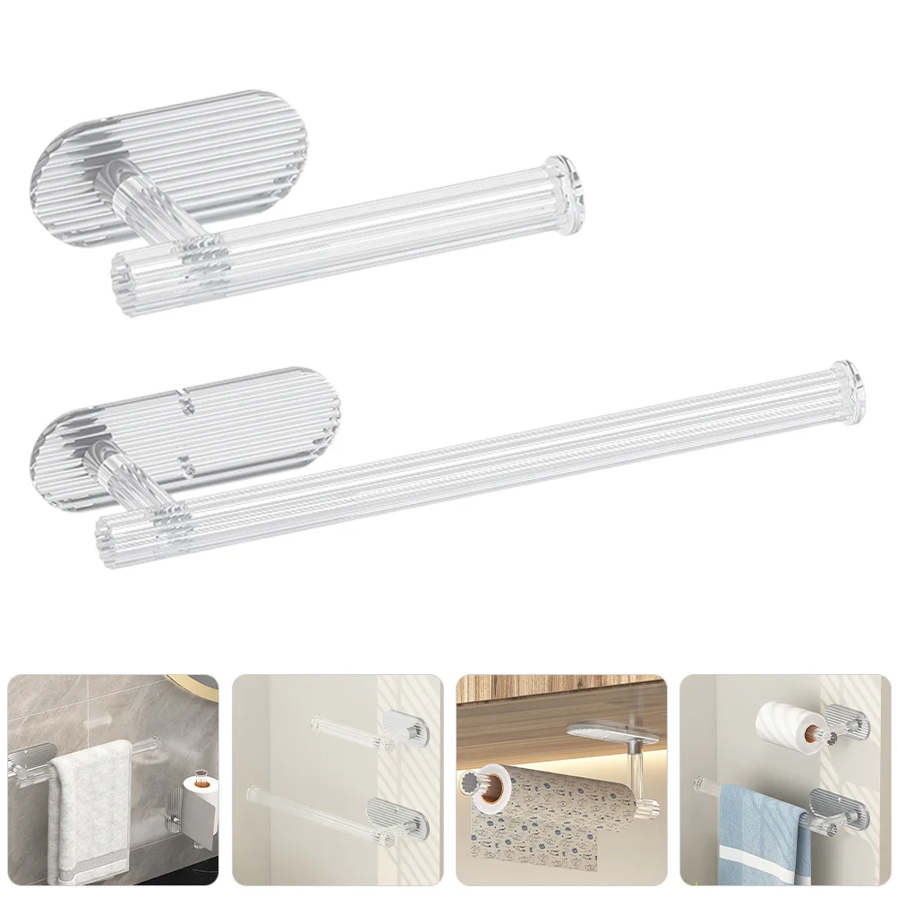 2Pcs Acrylic Towel Holder Bath Rack Hand Bar Plastic Wrap Dispenser Bathroom Accessories Transparent Wall Hanger Storage ganizer
2Pcs Acrylic Towel Holder Bath Rack Hand Bar Plastic Wrap Dispenser Bathroom Accessories Transparent Wall Hanger Storage ganizer