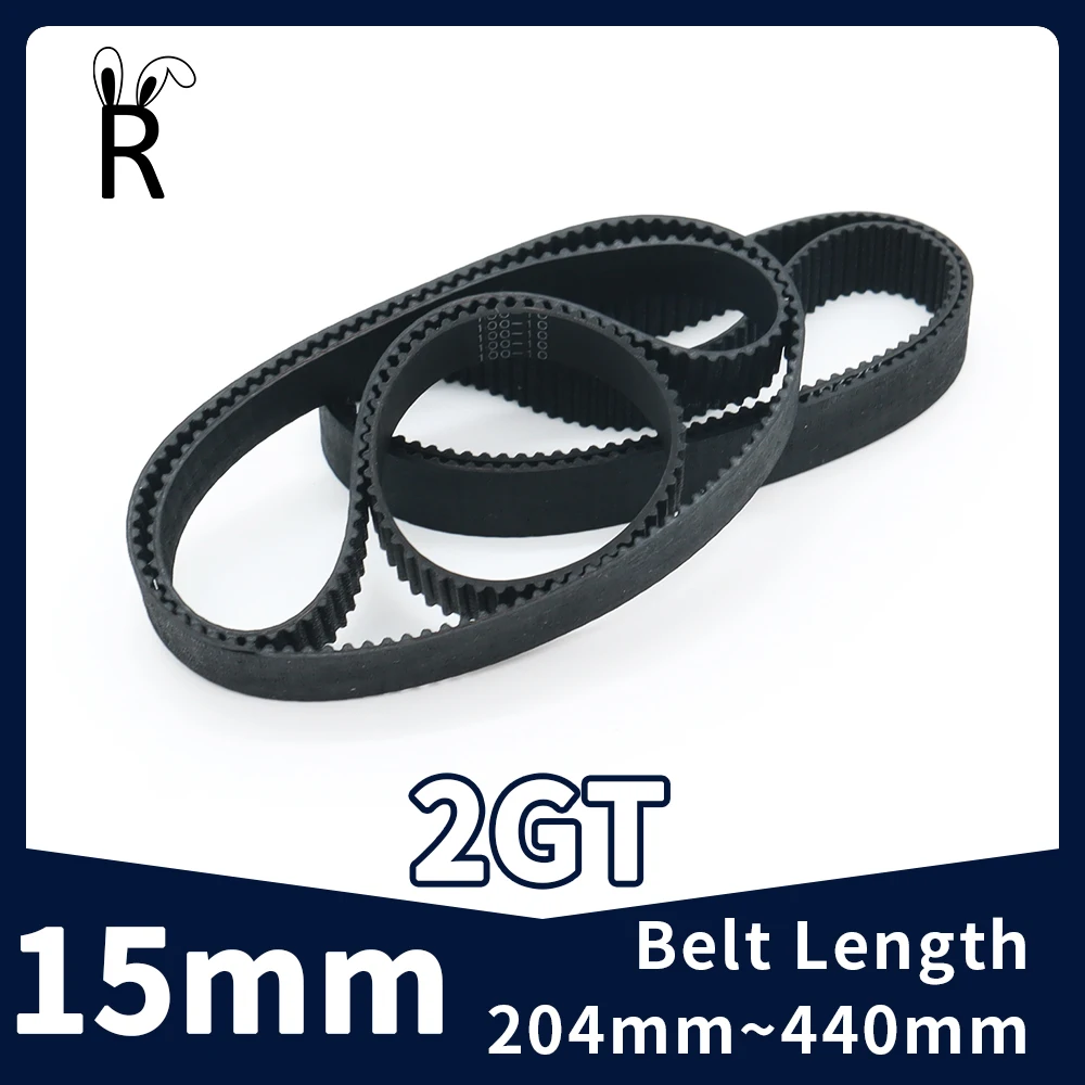 GT2 15mm Width Timing Belt Length Perimeter 204mm-440mm Rubber Closed Loop For 3D Printer Part Belt 2GT Synchronous Toothed Belt
GT2 15mm Width Timing Belt Length Perimeter 204mm-440mm Rubber Closed Loop For 3D Printer Part Belt 2GT Synchronous Toothed Belt