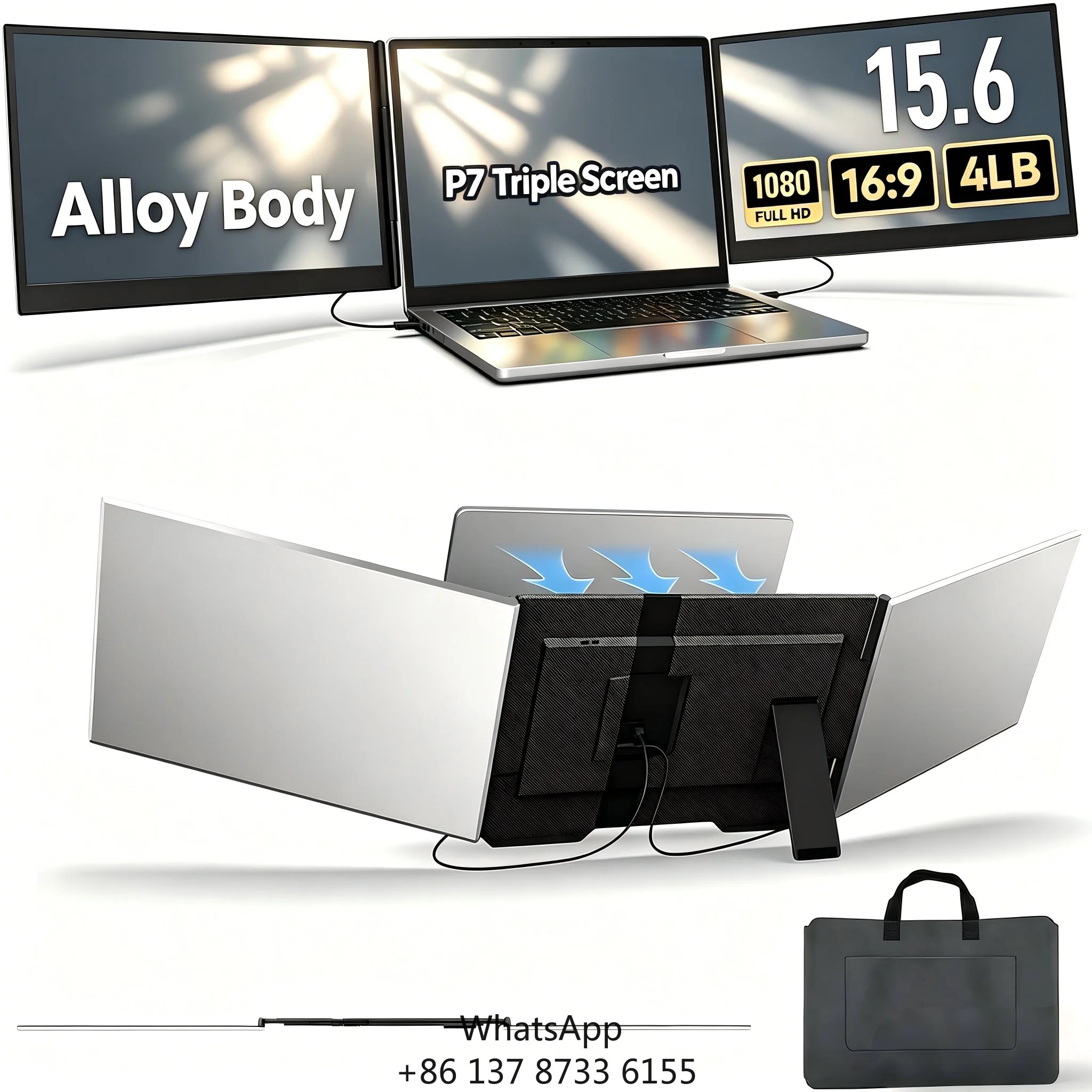 Triple Laptop Screen Extender Monitor Ips Computer 60Hz Refresh Rate Screen For Digital Nomads And Office Meetings
Triple Laptop Screen Extender Monitor Ips Computer 60Hz Refresh Rate Screen For Digital Nomads And Office Meetings