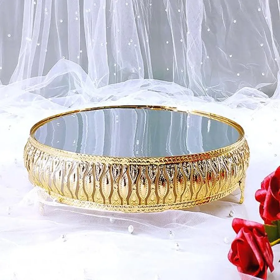 8.5 Inches Round Metal Cake Display Stand with Mirror Top Plate Gold Fondant Cake Cupcake Dessert Fruit Stand Pedestal Bakeware
8.5 Inches Round Metal Cake Display Stand with Mirror Top Plate Gold Fondant Cake Cupcake Dessert Fruit Stand Pedestal Bakeware