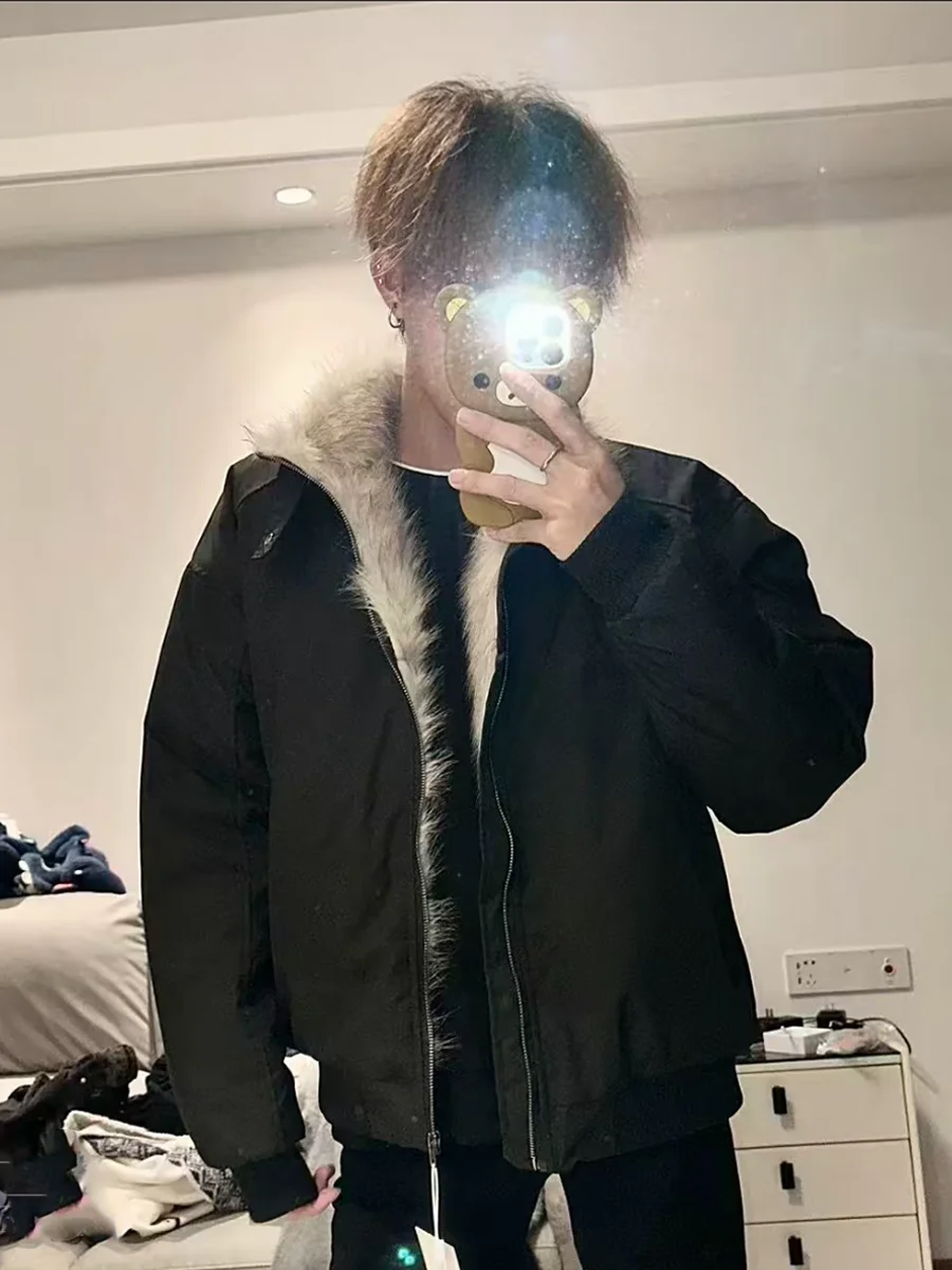 Мужская утепленная зимняя куртка с большим меховым воротником, повседневная, уличный стиль, очень теплая, на хлопковой подкладке, молодежная мода
Мужская утепленная зимняя куртка с большим меховым воротником, повседневная, уличный стиль, очень теплая, на хлопковой подкладке, молодежная мода