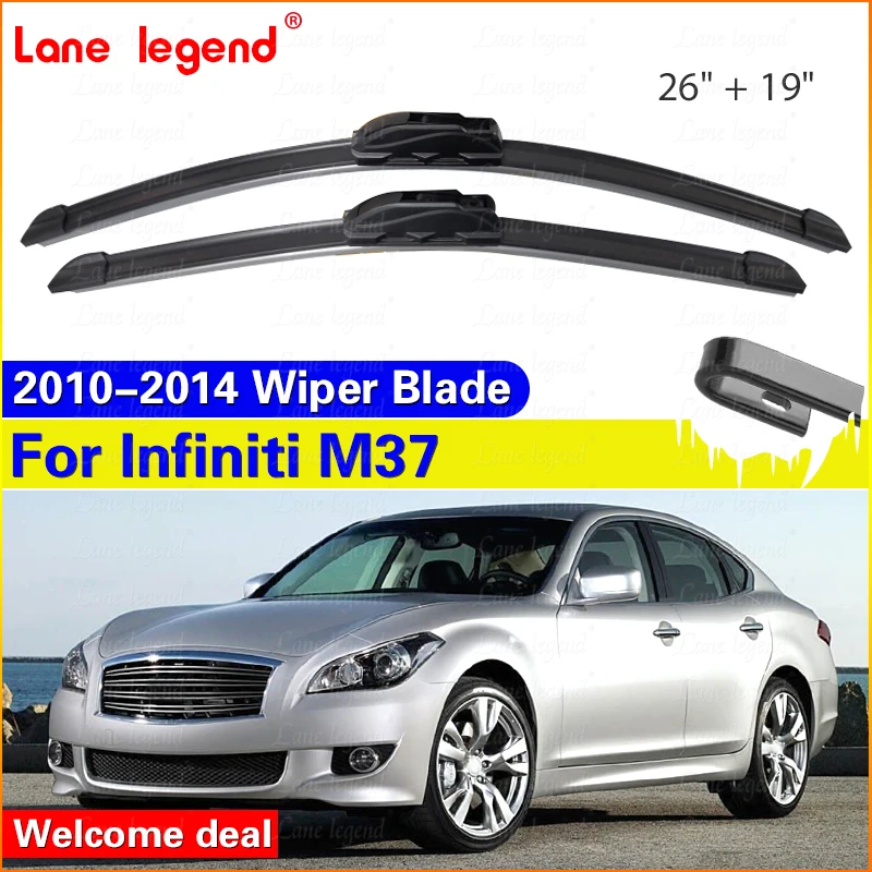 2PCS Car Wiper For Infiniti M37 2010-2014 Front Windshield Windscreen Wiper Blade Rubber Accessories 2011 2012 2013 26"+19"
2PCS Car Wiper For Infiniti M37 2010-2014 Front Windshield Windscreen Wiper Blade Rubber Accessories 2011 2012 2013 26"+19"