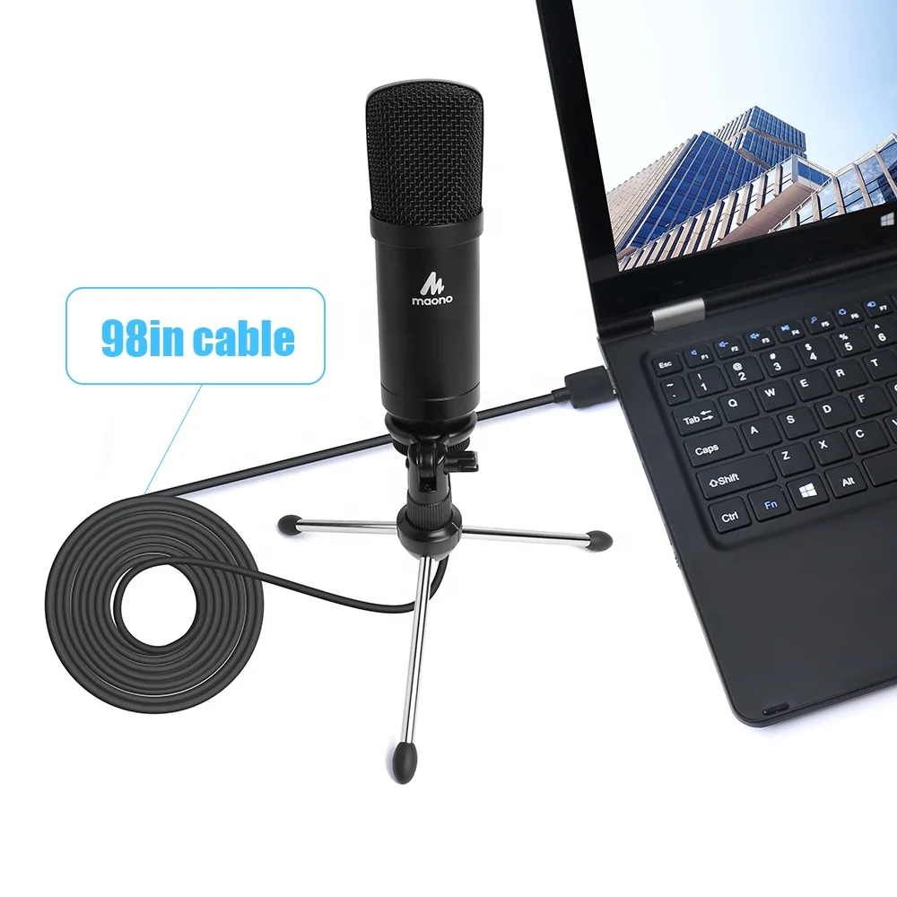 MAONO Cardioid Condenser High Sensitive Microphone Kit for Broadcasting SINGING
MAONO Cardioid Condenser High Sensitive Microphone Kit for Broadcasting SINGING