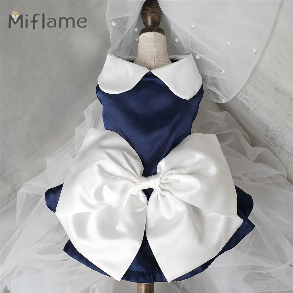 Miflame Fashion Dog Wedding Dress Pet Skirt Spring Summer Puppy Clothes Shih Tzu Schnauzer Navy Blue Big Bow Small Dogs Dress
Miflame Fashion Dog Wedding Dress Pet Skirt Spring Summer Puppy Clothes Shih Tzu Schnauzer Navy Blue Big Bow Small Dogs Dress