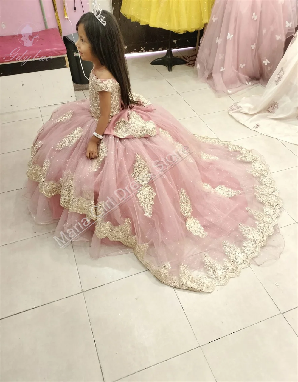 Girl Princess Dress Light Pink Trailing Bow Flower Girl Dresses Gold Lace Appliqué Activity Birthday Ball Communion
Girl Princess Dress Light Pink Trailing Bow Flower Girl Dresses Gold Lace Appliqué Activity Birthday Ball Communion