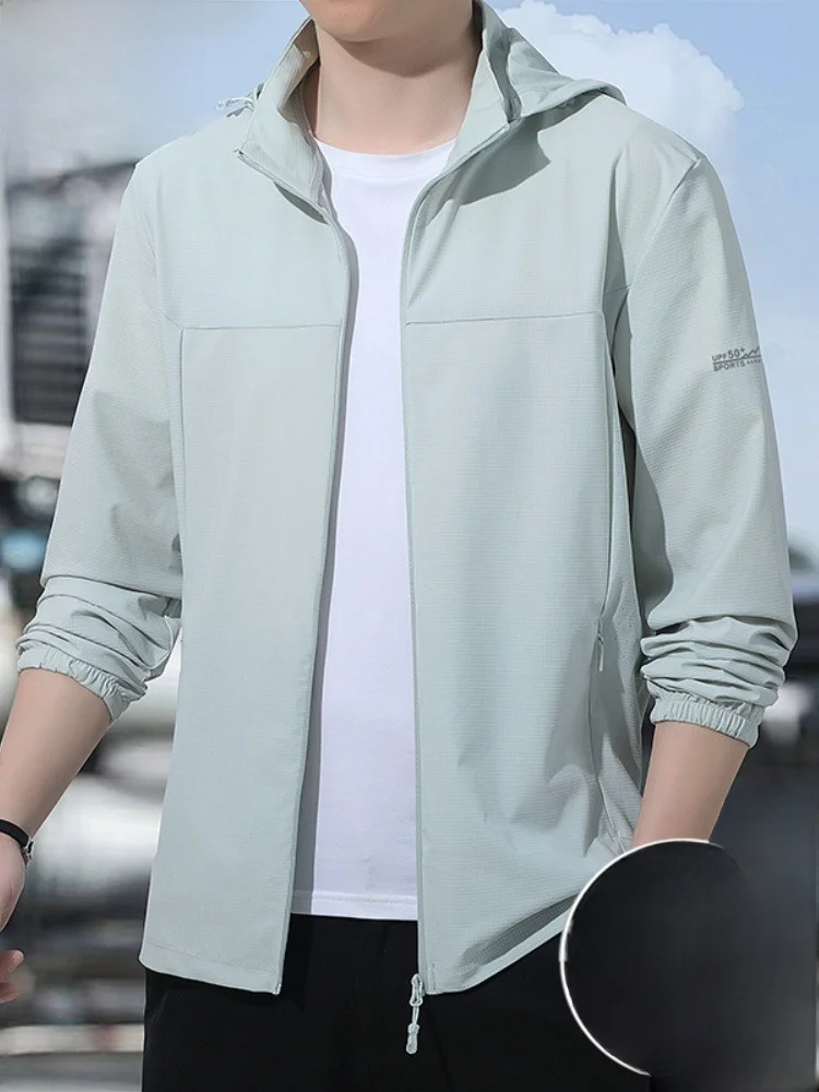 Qui Dry Ice Silk Men's Jaet Paul Detachable Hat UV Protection Breathable Sun Protection Outerwear Faionable Urban Sle
Qui Dry Ice Silk Men's Jaet Paul Detachable Hat UV Protection Breathable Sun Protection Outerwear Faionable Urban Sle