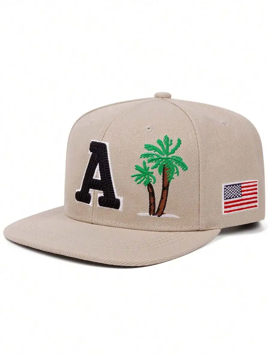 Mens Adjustable Baseball Cap With Letter A And Palm Tree Embroidery
Mens Adjustable Baseball Cap With Letter A And Palm Tree Embroidery