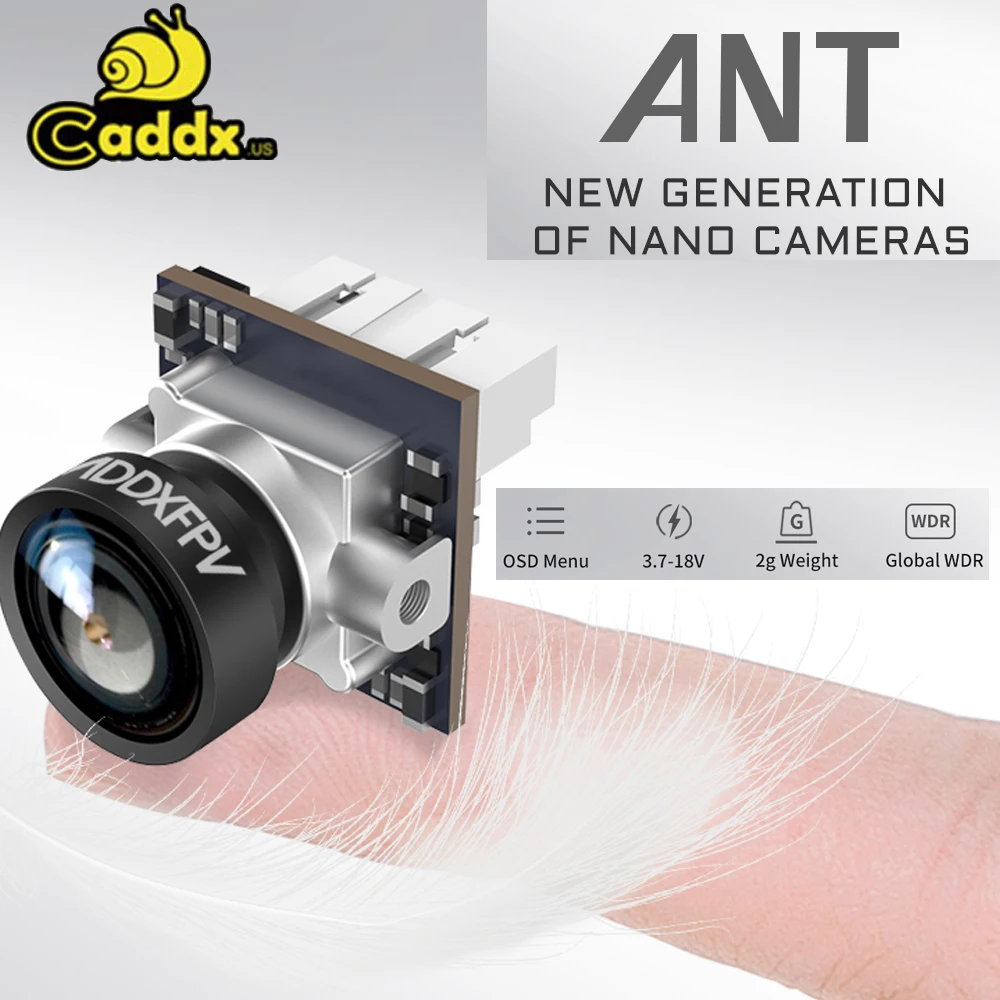 2g CADDX ANT 1200TVL Global WDR OSD 1.8mm Ultra Light FPV Nano Camera 16:9 4:3 for RC FPV Tinywhoop Cinewhoop Toothpick Mobula6
2g CADDX ANT 1200TVL Global WDR OSD 1.8mm Ultra Light FPV Nano Camera 16:9 4:3 for RC FPV Tinywhoop Cinewhoop Toothpick Mobula6