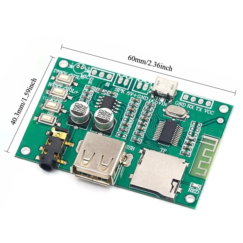 2pcs BT201 Dual Mode Bluetooth 5.0 Lossless Audio Amplifier Module TF Card USB BLE SPP Serial AT Command for Arduino
2pcs BT201 Dual Mode Bluetooth 5.0 Lossless Audio Amplifier Module TF Card USB BLE SPP Serial AT Command for Arduino