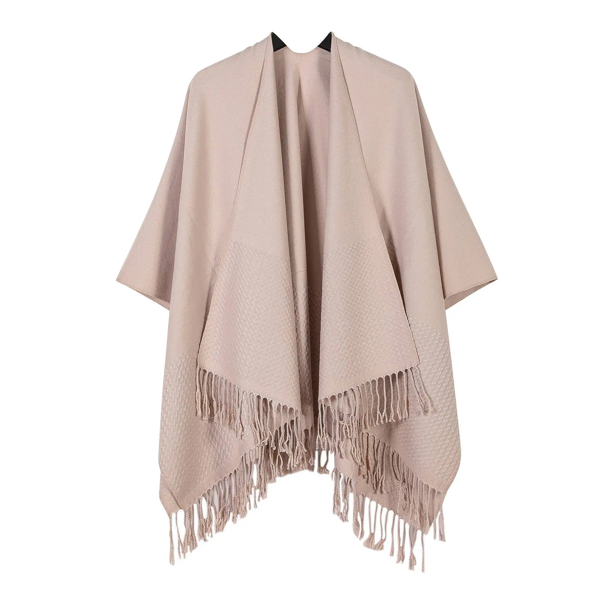 New Simple Versatile Color Fringed Split Shoulder Ladies' 3D Wave Pattern Embroidery Warm Open Cardigan Cowl Neck Wrap
New Simple Versatile Color Fringed Split Shoulder Ladies' 3D Wave Pattern Embroidery Warm Open Cardigan Cowl Neck Wrap