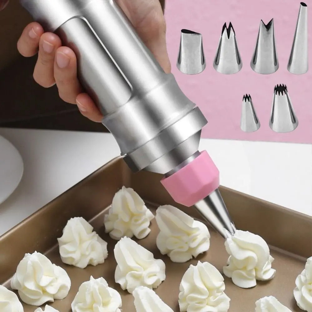 Stainless Steel Dessert Piping Set Wear Resistant 6 Nozzles Frosting Piping Kit Non Stick Manual Cookie Making Tools
Stainless Steel Dessert Piping Set Wear Resistant 6 Nozzles Frosting Piping Kit Non Stick Manual Cookie Making Tools