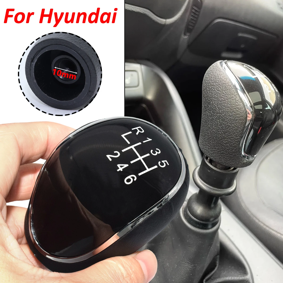 6SP +R MT Gear Shift Knob GearStick Lever Pen Shifter Handball Chrome M10 Black For Hyundai I30 Santa Fe 2 Accent MC Tucson LM
6SP +R MT Gear Shift Knob GearStick Lever Pen Shifter Handball Chrome M10 Black For Hyundai I30 Santa Fe 2 Accent MC Tucson LM