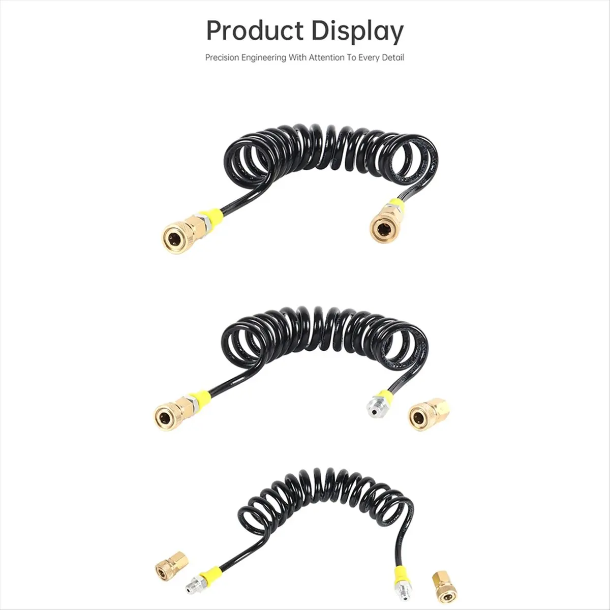 A64K Dual Female Connector High-Pressure Spring Hose with Quick Connect Couplings 63Mpa M10x1 Thread Detachable Structure
A64K Dual Female Connector High-Pressure Spring Hose with Quick Connect Couplings 63Mpa M10x1 Thread Detachable Structure