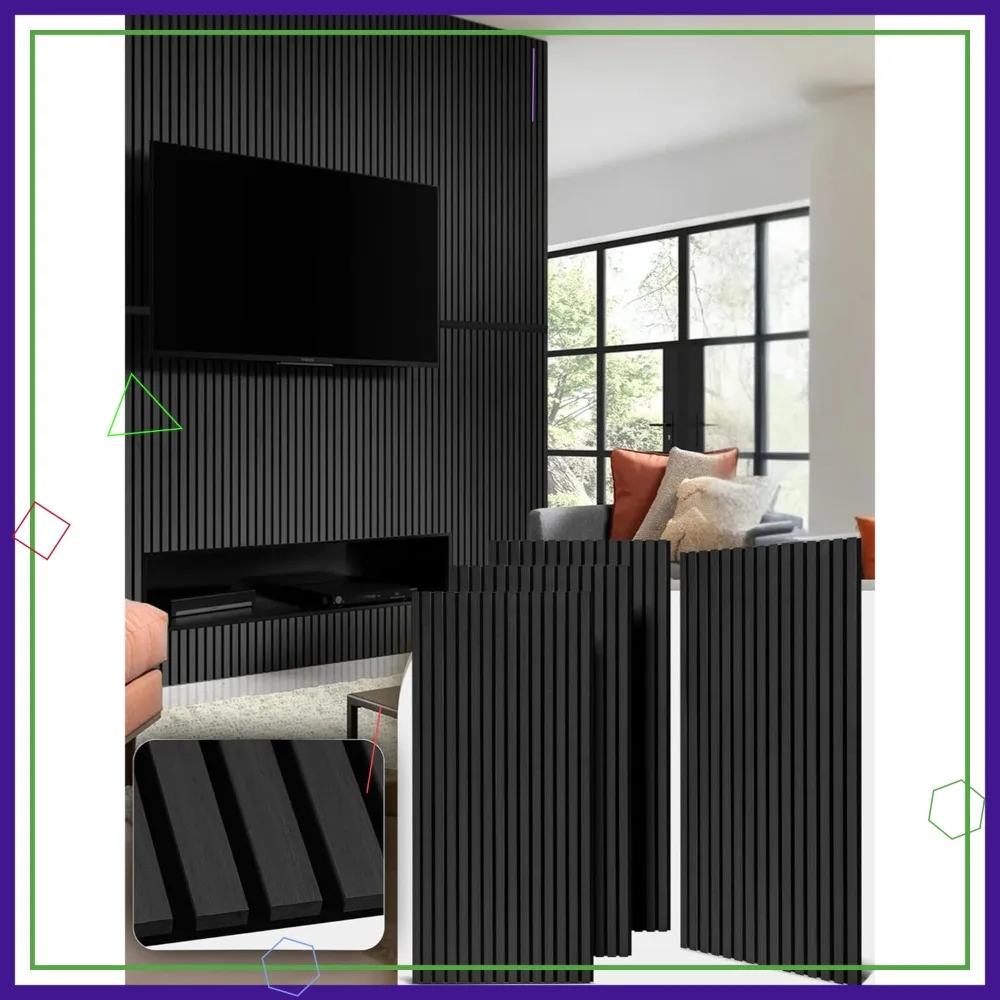 Wood Wall Panels, Easy Install, Acoustic Slat Design, 4 Pcs Black Oak 47.2x23.6in
Wood Wall Panels, Easy Install, Acoustic Slat Design, 4 Pcs Black Oak 47.2x23.6in